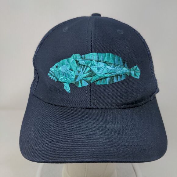 Toadfish Snapback Trucker Hat Blue One Size Embroidered Mesh Back Richardson - Picture 2 of 8